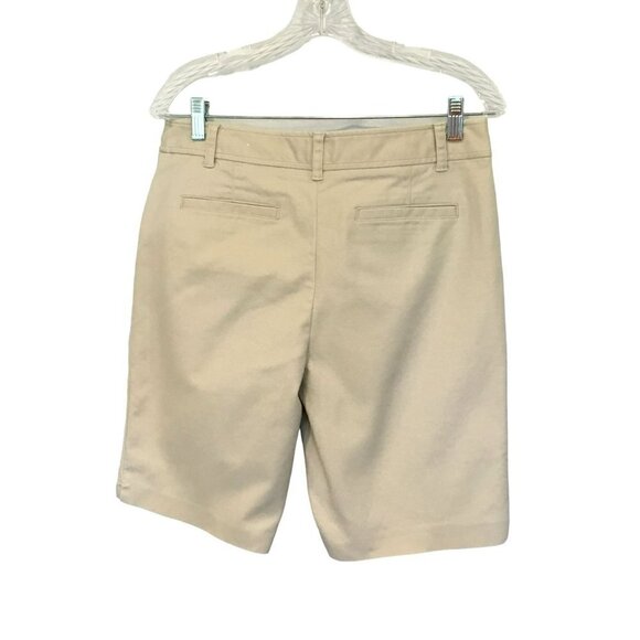 Charter Club Pant Shop Bermuda Shorts Stretch Cotton Spandex Tan Women's Size 10 - Picture 2 of 6